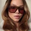 Fashion Oversized Women Sunglasses Brand Designer Plastic Female Big Frame Gradient Sun Glasses UV400  mujer