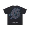 Men's Vintage Washed T-Shirt, Astronaut Print Streetwear Tee