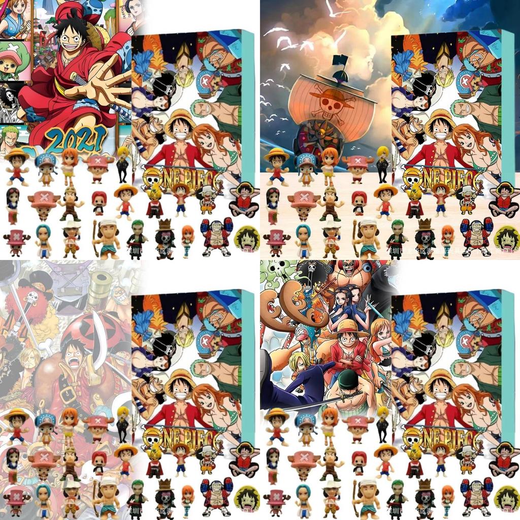 Charming One Piece Luffy Pvc Figurine Blind Box Advent Calendar Gift For Kids
