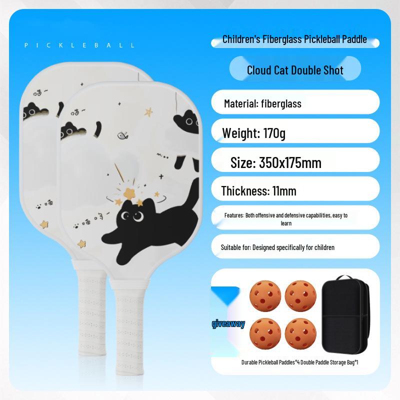 Children's Beginner Pickleball Racket Set - Fiberglass, Official Store Model
