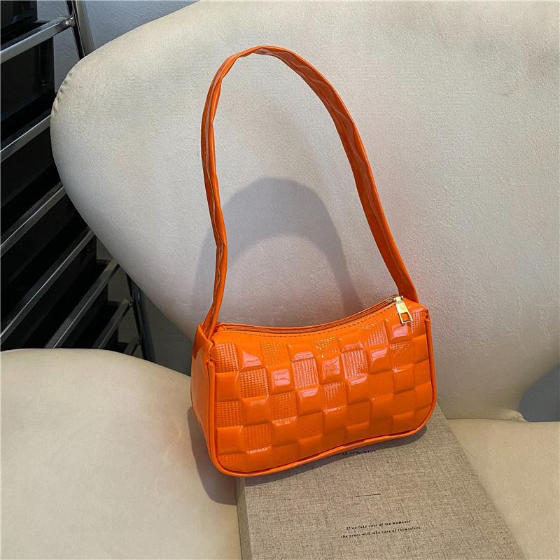 Chic Square Handheld Bag For Women Stylish Urban Design In White Orange Green