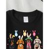 European Sizes Crewneck Sweatshirt for Girls with Dogs, Bunny Ears & Eggs, Soft Comfy Sportswear for Casual Wear for Children & Teens