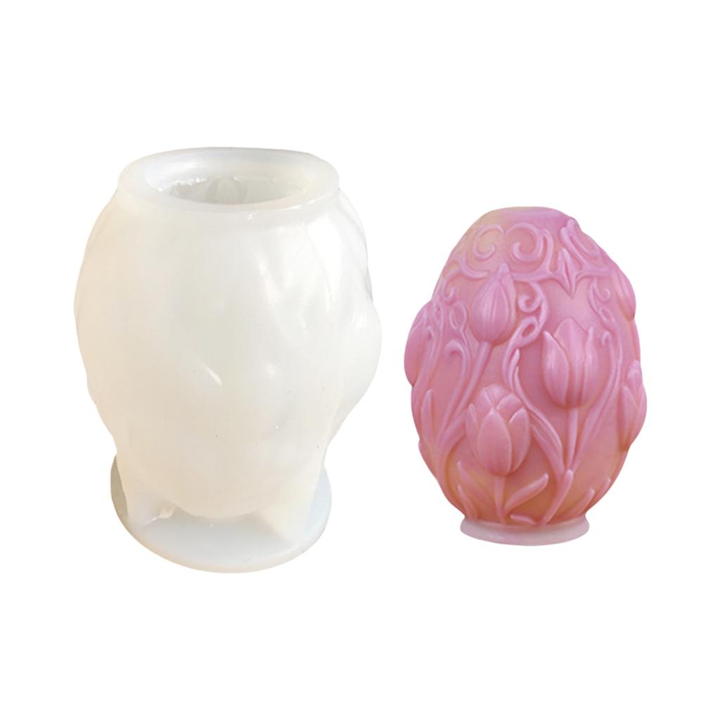 Easter Candle Molds Castings Molds Epoxy Resin Molds Tulip Egg Shaped Silicone Moulds Plasters Molds Ornament Molds