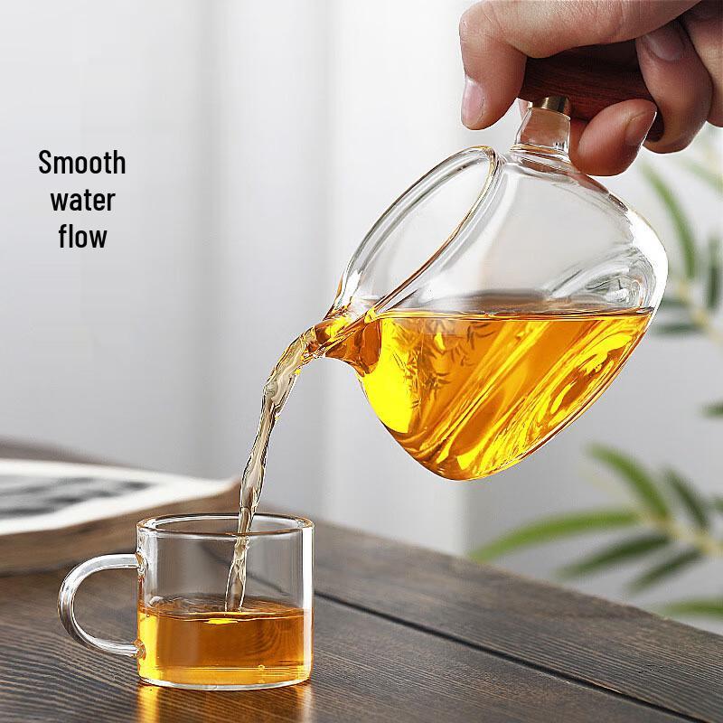 Shangqi Wooden Handle Glass Tea Pitcher
