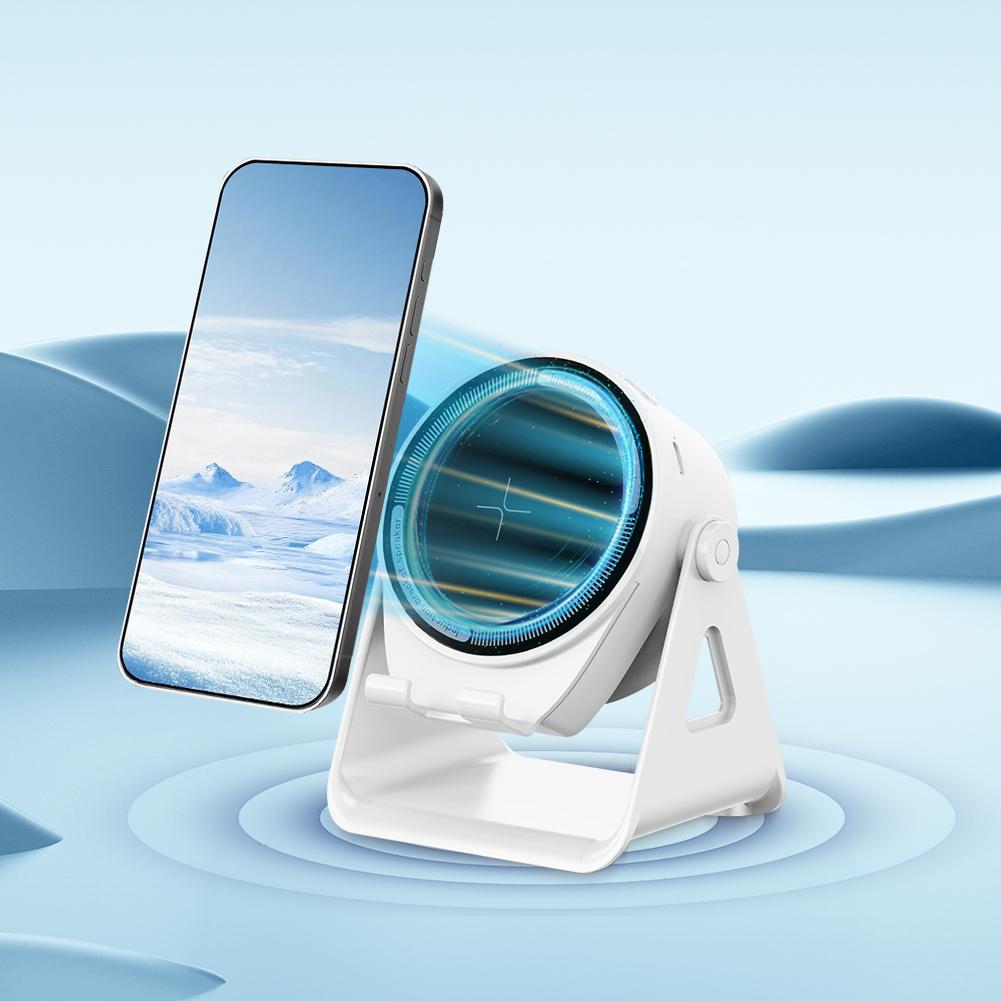 3 In 1 Induction Speaker Anti-Slip Foldable Wireless Speaker Rechargeable Tablet Stand BT Speaker for Universal Mobile Phone