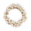 Woman Elegant Pearl Hair Ties Beads Girls Bow Scrunchies Rubber Hairbands Ponytail Holders Hair Accessories Elastic Hair Bands