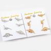 3 paires/ensemble Boho Rock Animal dinosaure métal boucle d'oreille plusieurs clous ensemble boucles d'oreilles