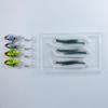 Momo Lures Sea Bass Lures and Metal Metal Vibration Shad Jig Shad Bodies Heads X 4 75mm Shad Set MVS-16, MVS-22, MVS-28 Jigs, Heads, (16g + 03)