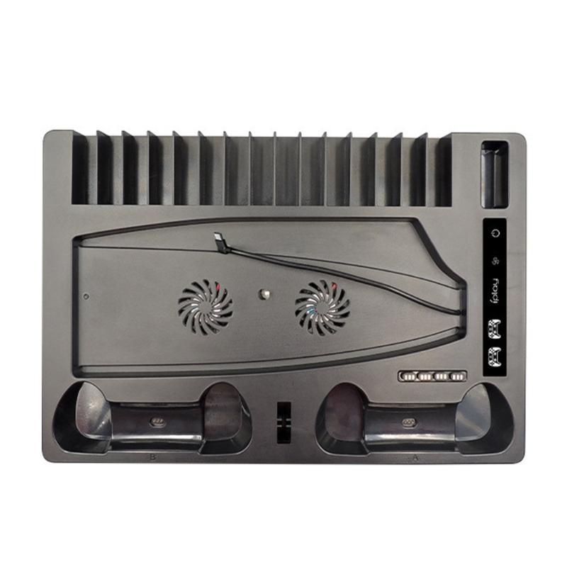 Vertical Cooling Stand Consoles Cooling Station For P5, Controller Charging Station, Headsets Rack,Game Organization