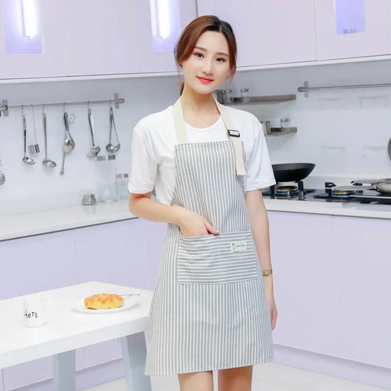 Neue Heiße Mode Dame Frauen Männer Verstellbare Baumwolle Leinen Hochwertige Küchenschürze zum Kochen Backen Restaurant Vorbinder
