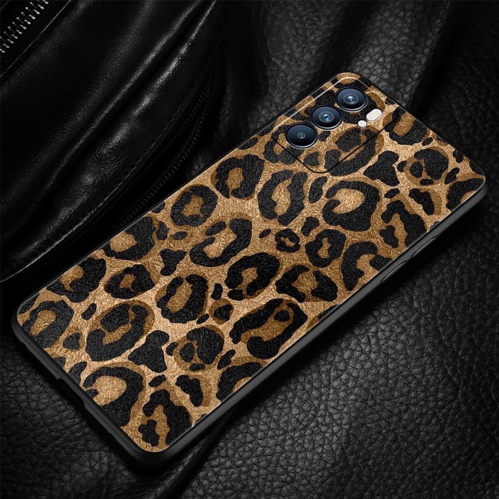 Tiger Leopard Muster Blume Hülle Für Oppo Find X6 X5 A54 A53 A52 A9 2020 A15 A95 A17 A76 A74 A57 Reno7 Reno6 Pro Plus 5G Abdeckung