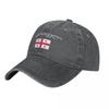 Men Baseball Cap Georgia Flag And Font Charcoal Washed Denim Classic Vintage Cotton Dad Trucker Hat Unisex Adult
