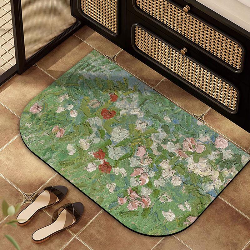 Olieverf Badkamervloermat Toiletdeur Antislipmat Entree Mat