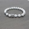 8MM White Turquoise Owl Bead Bracelet - Popular European & American Style