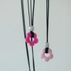 Sweet Cool Pearl Flower Pendant Necklace Fashion Summer Choker Wax Rope Lace up Collar Necklace Statement Jewelry