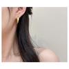 Women Light Luxury Geometric U Shape Round Circle Earrings Fashion Ear Jewelry