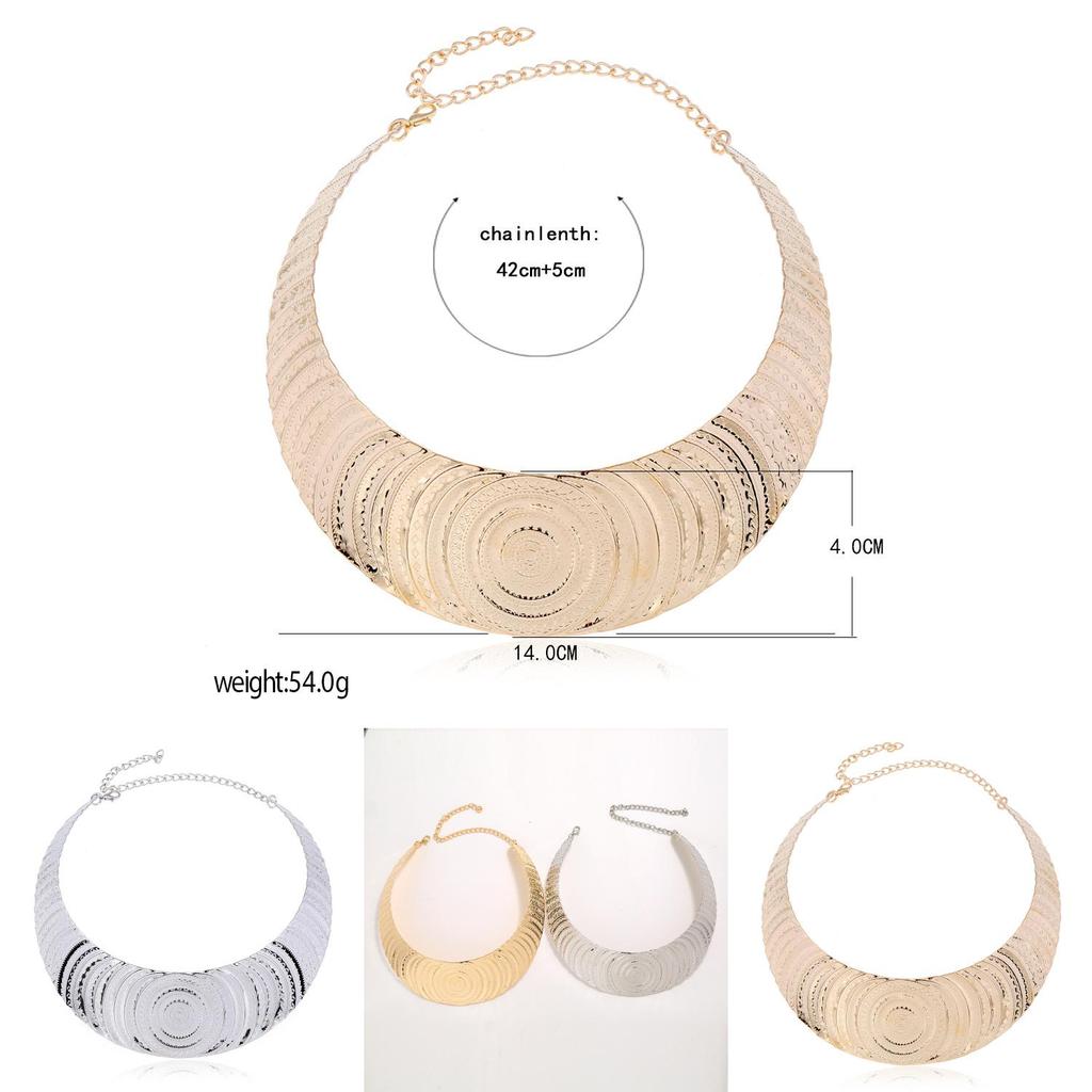 Metal Geometric Necklace With Water Chain For Trendy Female Accessories