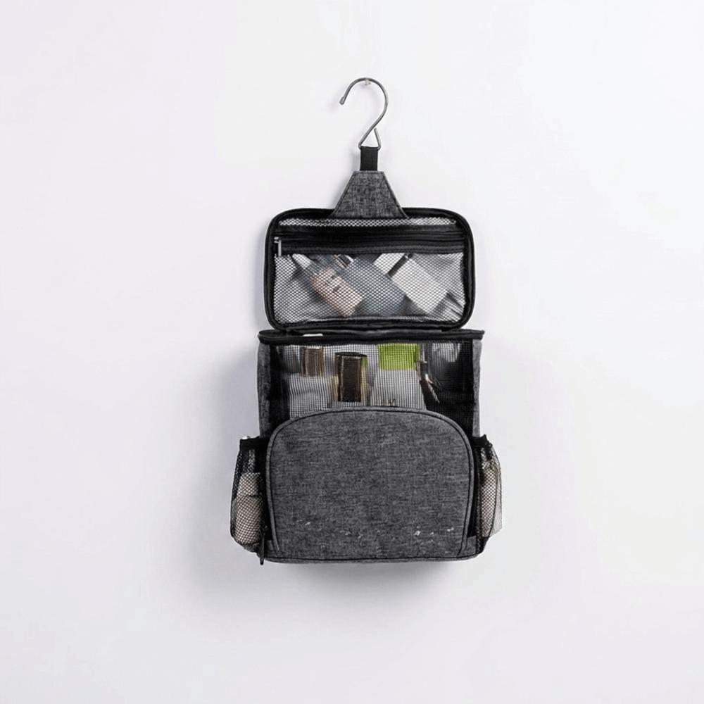 Large Capacity Hanging Toiletry Bag Foldable Durable Portable Storage Bag Lightweight Mesh Travel Shower Bag Swimming