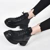 Thick-soled Martin boots women's autumn and winter new retro waterproof platform thick-heeled leather boots top-layer cowhide short boots