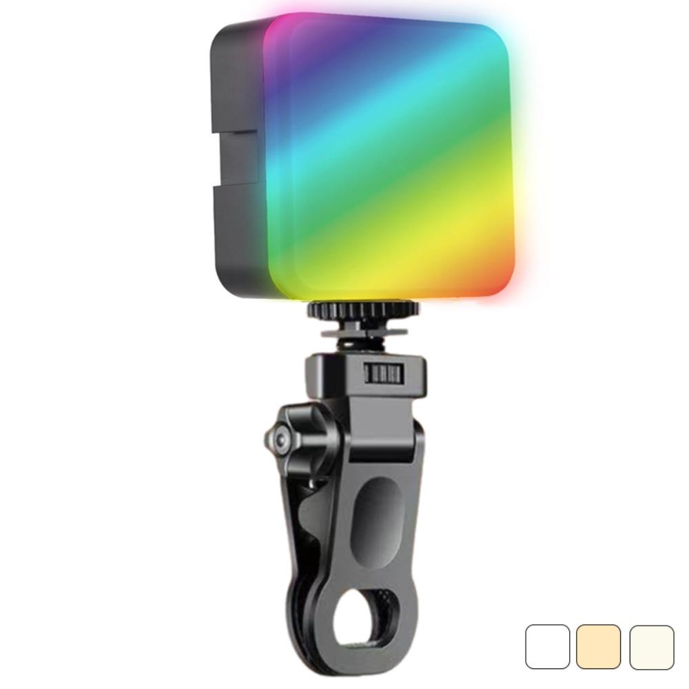 Mini RGB Fill-in Light USB Charging Dimmable Photography Lamp 6000K Portable LED Video Light for Canon/Nikon/Sony Mobile Phone