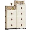 Multi-Layer Folding Bookcase with Wheels - Double Door, Moisture-Proof, Large Capacity, No Assembly Required.