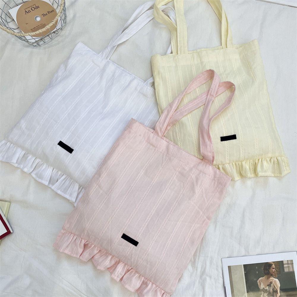 

Handbags Women s Shoulder Bags Portable Handheld Tote Bags Lace Shopping Bag Shopping білий