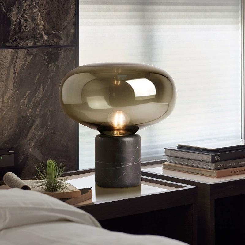 Nordic Modern Glass Table Lamp - Creative, Stylish Lighting for Living Room, Bedroom, Hotel, or Model Room