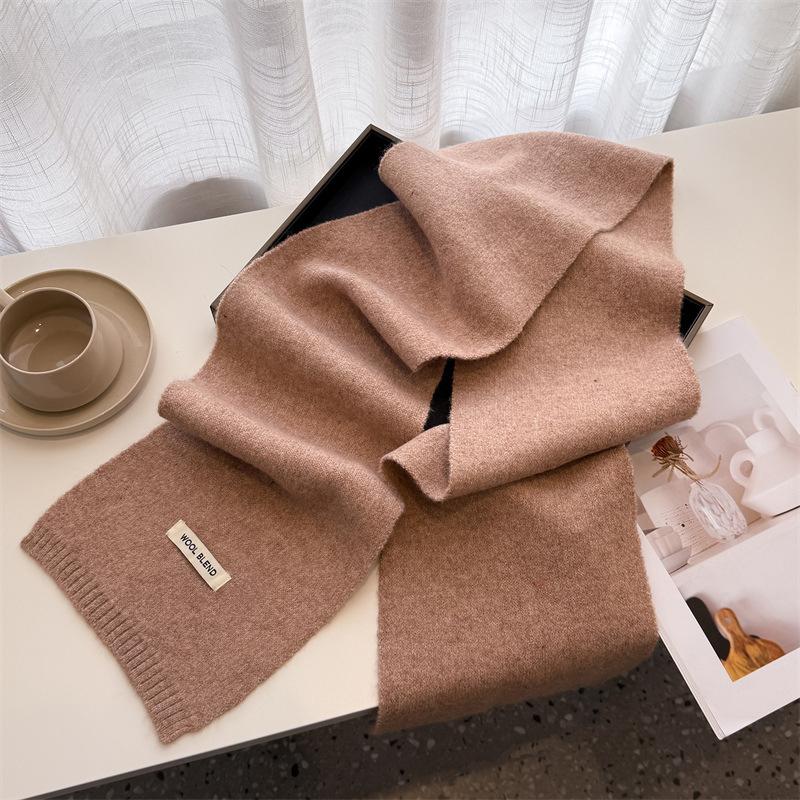 Winter Scarf For Women Long Warm Cashmere Scarves Hijab Solid Lady Shawl Wrap Female Pashmina Bandana Head Scarfs Poncho Stoles