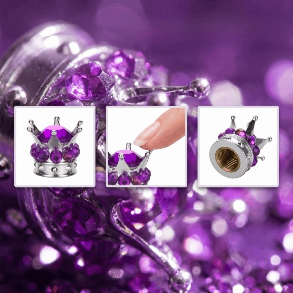 4PCS Crown Diamond Vehicle Car Tire Caps Covers Car Wheel Tire Valve Caps  Customization