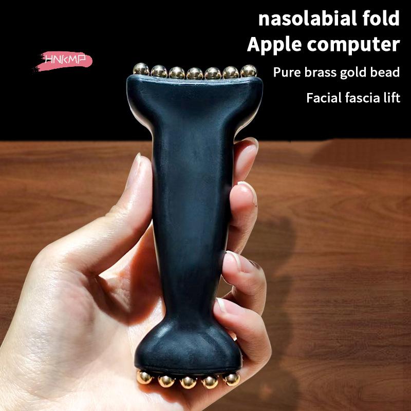 Traditional Brass Meridian Brush Face Massager for Puffiness Reduction Lifting Tightening Eye & Body Spa Facial Beauty Tool