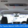 For Toyota Alphard Vellfire 2016- Carbon Fiber Rear Seat Air Condition Adjustment Switch Trim Interior Car Accessories