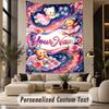 Teddy Bear (397) Theme Custom Tapestry Personalized Custom Name Text Wall Hanging Tapestry Home Decor Background Cloth
