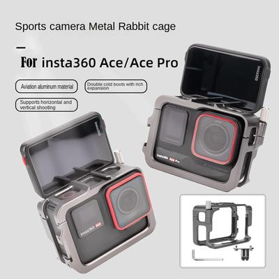 Aluminium Alloy Frame Case For Insta360 Ace / Ace Pro Metal Rabbit Cage Insta360 Ace Protective Expansion Frame Camera Accessory