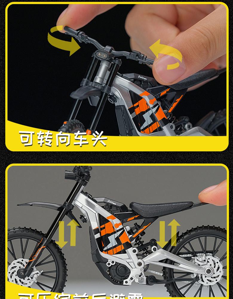 Surron Originale Luce Periferica Bee X Bicicletta Elettrica da Cross Modello di Assemblaggio Sur Ron12:1 Giocattolo Figura d'Azione in Plastica per Adulti