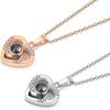 Unique Love Projection Necklace Hollow Heart Necklace Couples Jewelry Fashion Heart Neck Jewelry Suitable for Gifts