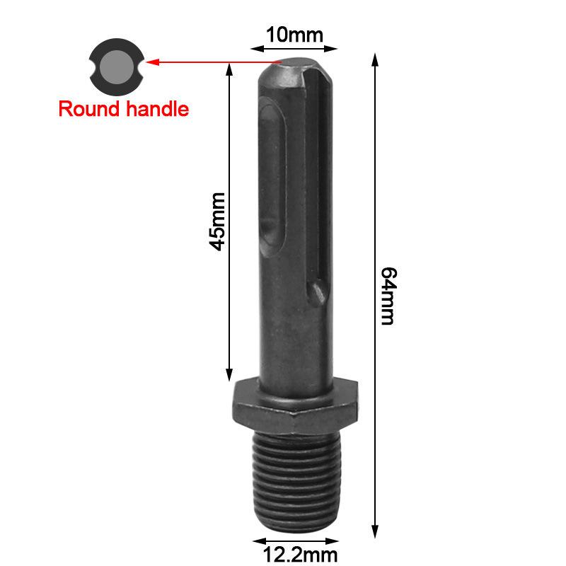 Rotary Hammer Drill Adapter with Square, Round, and Hex Handle Connectors for Wall and Brick Drilling