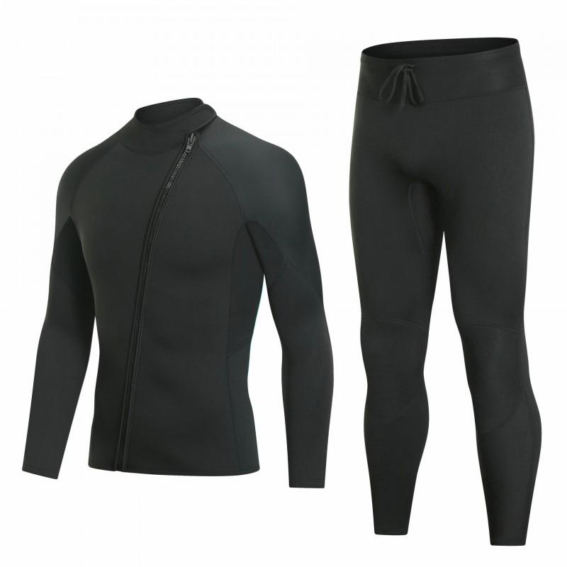3mm Neoprene Wetsuit Top Bottom Set Surfing Diving Snorkeling UV Protection Warmth Winter