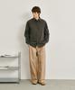 GLW Wide Double-Pleat Cotton Pants Beige