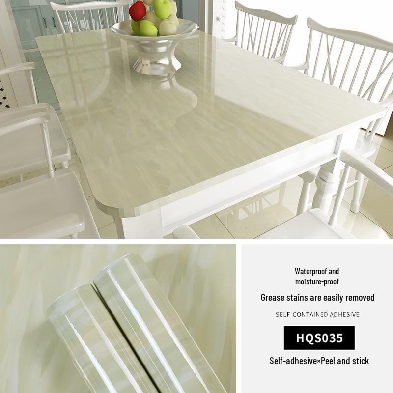 Waterproof, Oil-Proof Marble Self-Adhesive Wallpaper for Bathroom, Kitchen, Living Room, and Toilet Renovation.