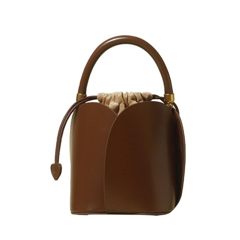 Dámské tašky, Vědro taška, Niche design, Taška ve tvaru zeleninového košíku, Vysoce kvalitní styl, Ruční taška přes rameno ve tvaru okvětního lístku