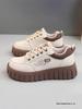 2025 Korean Style Women's Hot Dad Shoes - Versatile, Height Increasing, Thick Sole, White Sports Casual Sneakers for Spring & Autumn