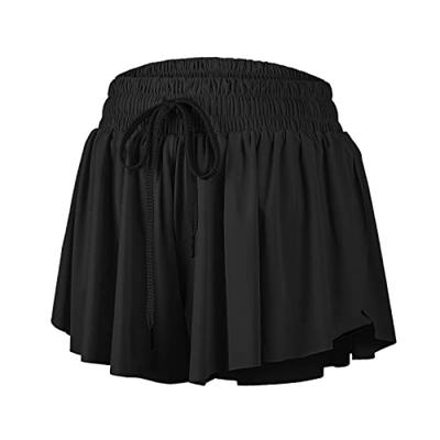 Dames Vloeiende Sportshorts Sportschool Yoga Training Hardlopen Tennisrok Comfortabele Rokken met Zakken
