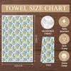 Italian Mediterranean Lemons Kitchen Towels, Capri Amalfi Coast Lemon Party Decorative Dish Tea Hand Towels for Kitchen Bathroom Decor,16x24 Inch Set
