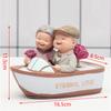 Grandparents Figurines Elderly Couple Figurines Craft Night Light Miniature Sweet Ornament Love Statue Bedside Decor Accessories
