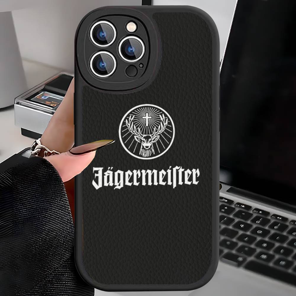 Hallo J-Jagermeister Logo Handyhülle Für IPhone 16 15 14 13 Pro Max 11 12 Plus Leder Silikon Hülle