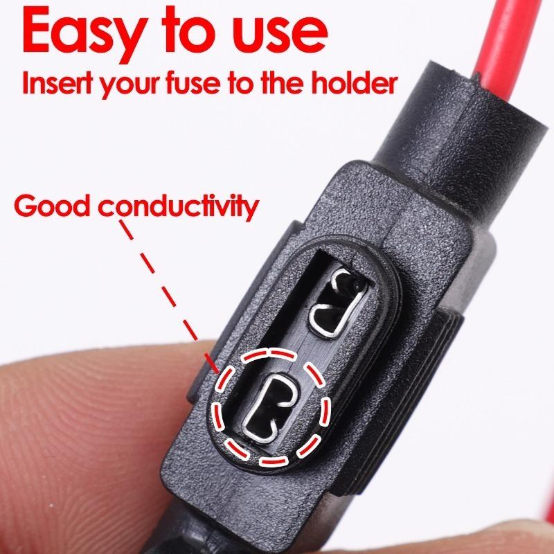 Car Mini Blade Fuse Holder Splash-proof Box 12V 30A Wire Cutoff Switch Socket Automotive Fuse Socket Auto Accessories 10/5pcs
