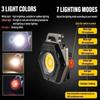 COB Keychain Work Light with Battery Display 8 Mode USB Rechargeable High Lumens Portable LED Light for Camping Hiking Running