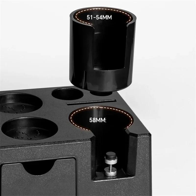 Coffee Portafialter Holder ABS Drawer-style Tamping Station Organizer Stand Support Base for 51-58mm Coffee Accessories Barista