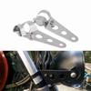 KIMISS 2pcs Stainless Steel Adjustable Motorcycle Headlight Mount Bracket Fork Racer 28mm-34mm (Silver))