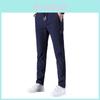 Men Summer Korean Style Slim Fit Business Casual Pants With Breathable Ice Silk For Youths